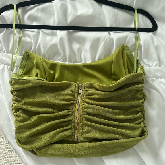 White Fox Boutique Strapless Green Corset - Picture 2 of 3